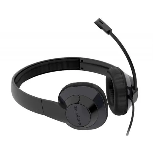 Căști Creative HS-720 V2 negre cu bandă ajustabilă și microfon noise-cancelling