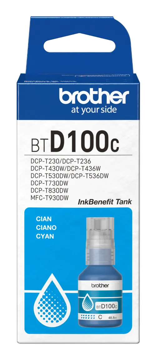 Cartus cerneala original Brother cyan BTD100C pentru imprimante DCP și MFC