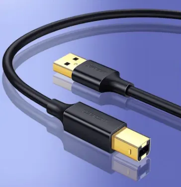 Cablu USB 2.0 Ugreen US135 pentru imprimantă, 2 metri, conectori auriti
