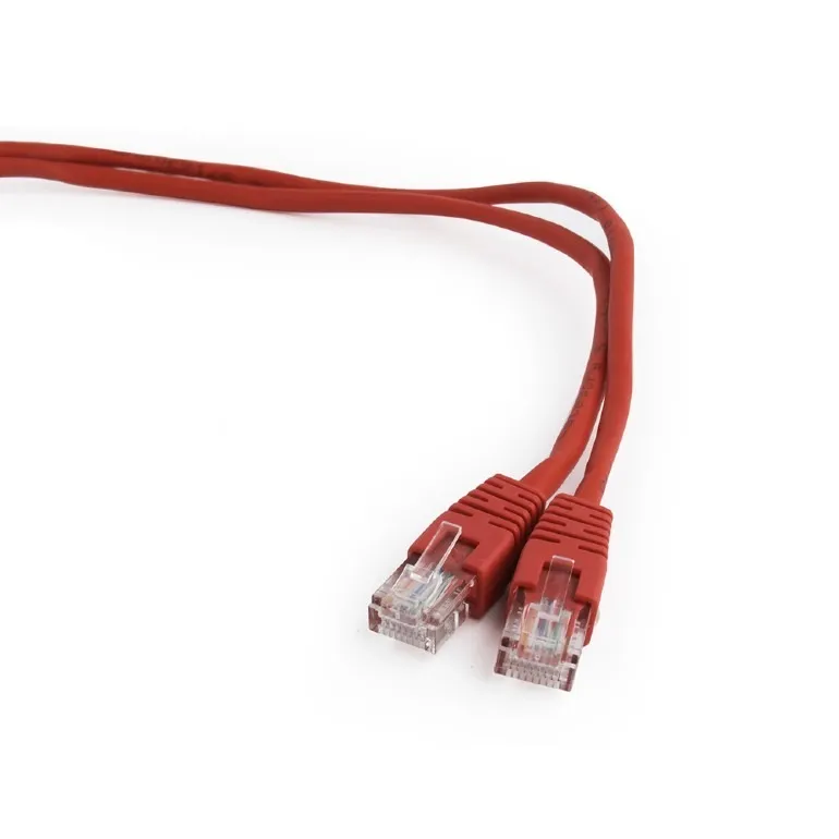 Cablu patch cord UTP Cat5e 10 m culoare roșu SPACER cu conectori RJ45