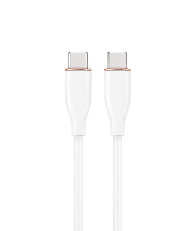 CABLU alimentare si date GEMBIRD, pt. smartphone, USB 2.0 Type-C (T) la USB 2.0 Type-C (T), 60W, 1.5m, protectie silicon, alb, "CC-USB2S-CMCM-1.5M-W" (timbru verde 0.08 lei)