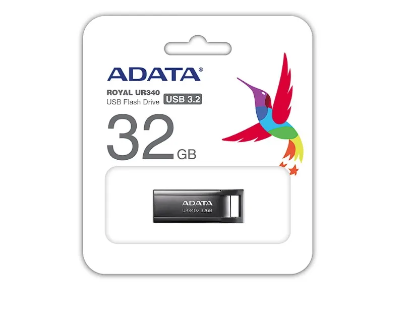 Stick USB 3.2 ADATA UR340 32GB negru metalic
