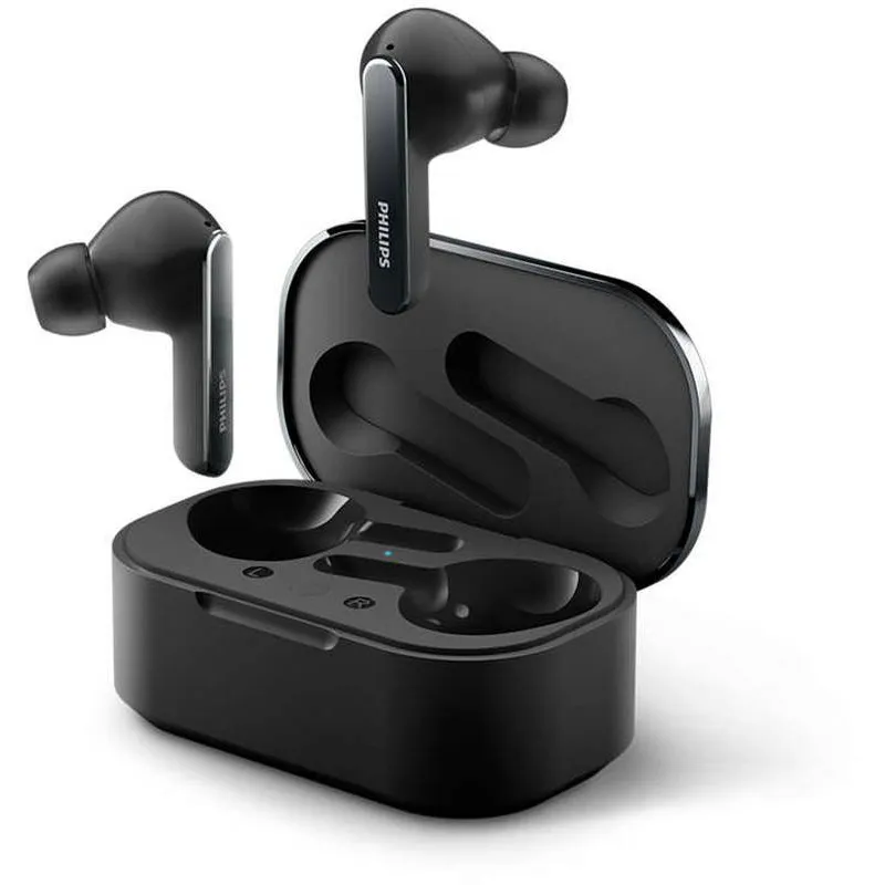 Căști wireless negre Philips TAT5506BK/00 in-ear cu microfon