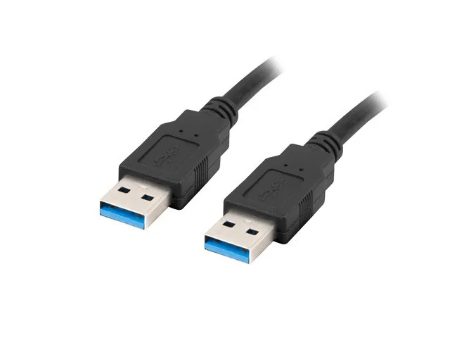 Cablu USB 3.0 A-A 1 metru negru Lanberg