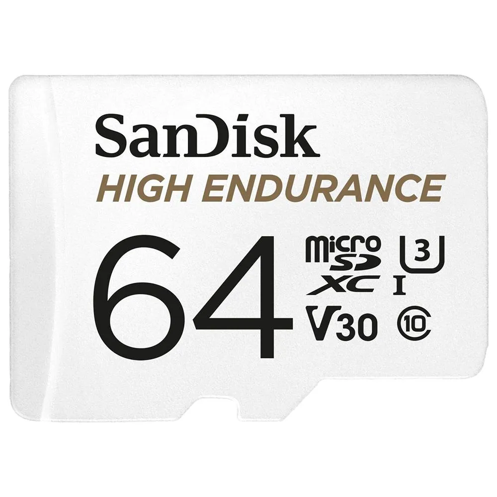 Card MicroSD SanDisk 64GB, negru, cu marcaj standard UHS-I U3