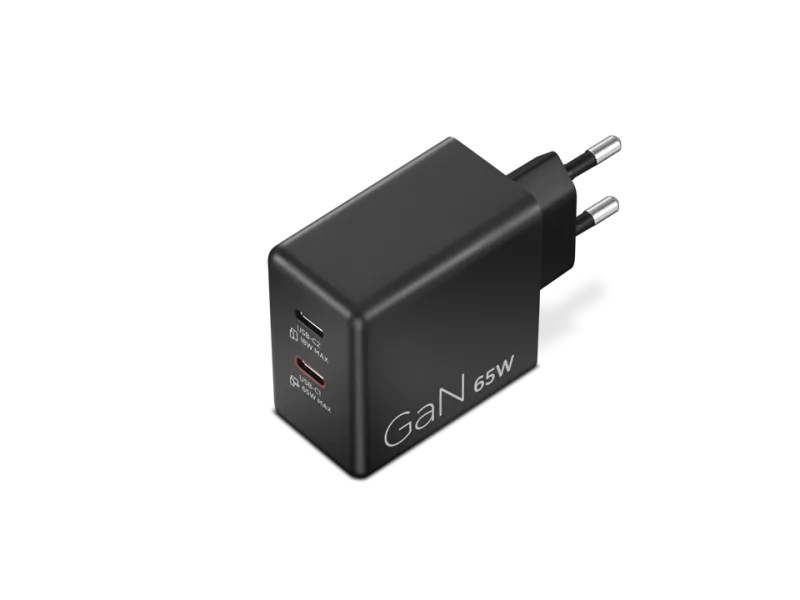Încarcator Lenovo Dual USB-C 65W GaN negru