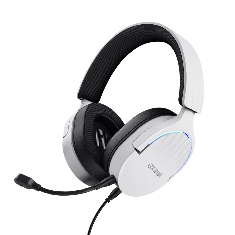 Căști gaming Trust GXT 490P Fayzo albe cu fir