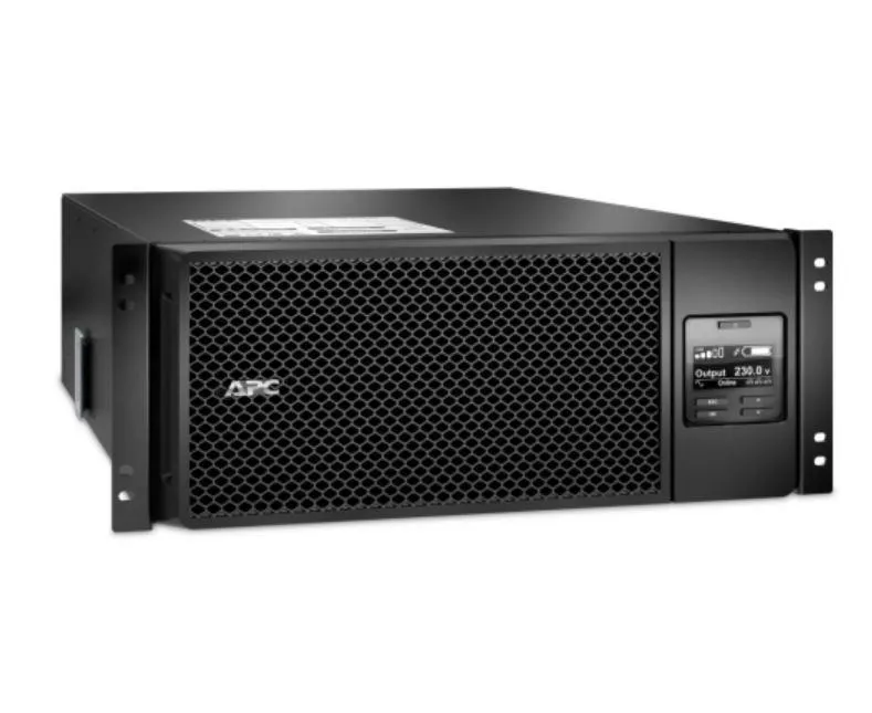 UPS APC Smart-UPS SRT 6000VA negru, format rack, cu ecran LCD
