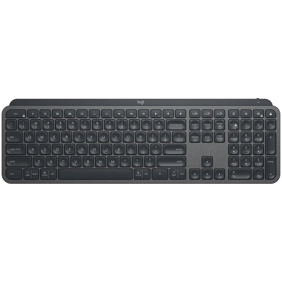 Tastatura mecanică Logitech MX Wireless cu iluminare RGB în culoare gri grafit