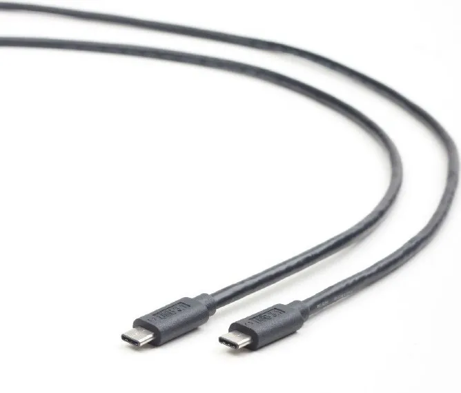 Cablu USB-C 3.1 la USB-C, 1m, conectori auriți, negru Gembird