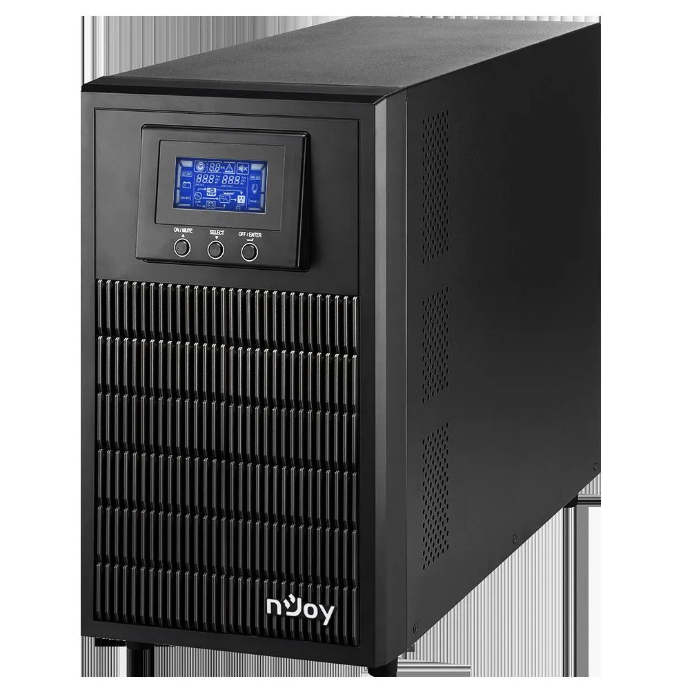 UPS NJOY, "ATEN PRO 3000", Online cu sinusoida pura, tower, 3000VA/2700W, AVR, Schuko x 4, 6 x baterie 12V/9Ah, display LCD, back-up 11 - 20 min., "PWUP-OL300AP-AZ01B" (timbru verde 11 lei)