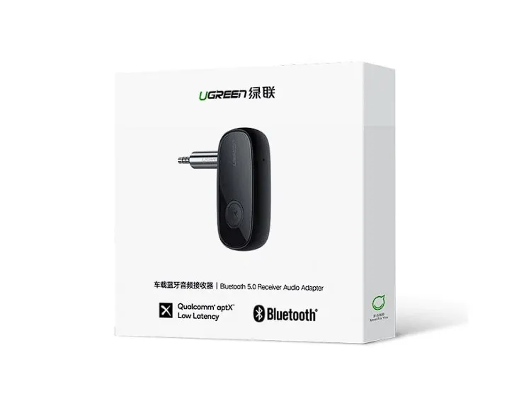 Adaptor Bluetooth Ugreen CM279 negru cu jack 3.5 mm și microfon incorporat