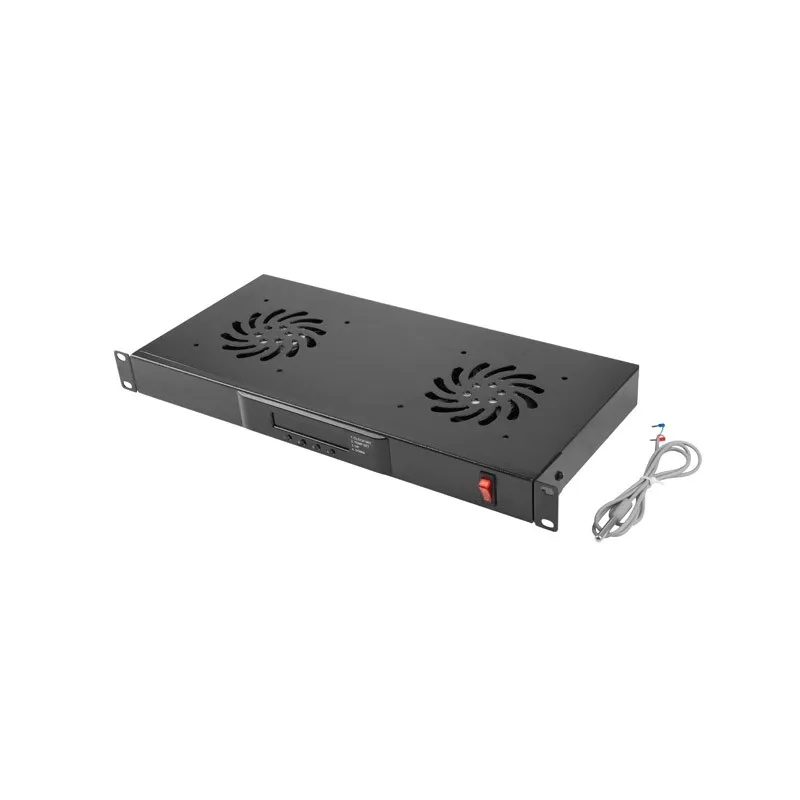 Unitate răcire 1U Dateup cu 2 ventilatoare și termostat digital