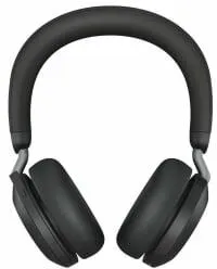 Căști Jabra Evolve2 75 negru mat cu stand stereo inclus și microfon dual