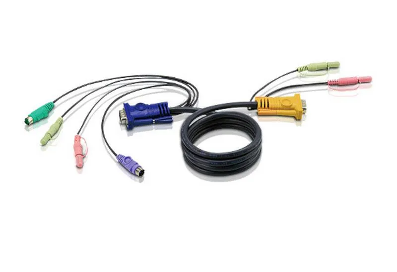 Cablu KVM USB 3 în 1 ATEN 1.8m cu conectori profesioniști