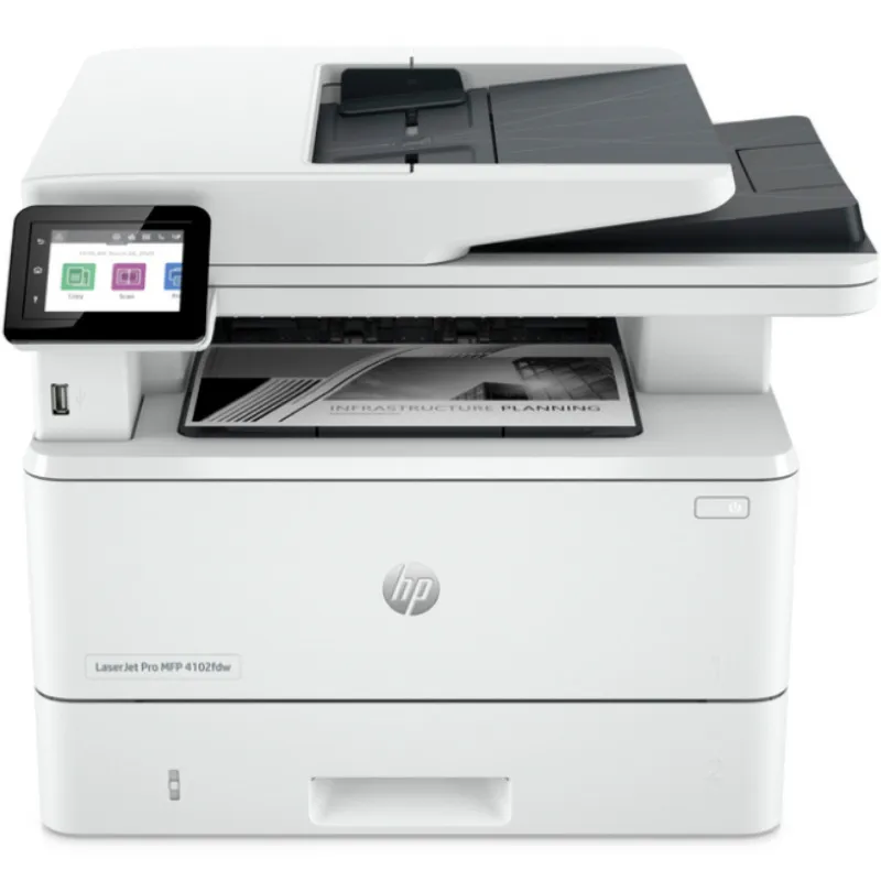 Multifuncțional laser mono HP MFP4102fdw negru, vedere frontală completă