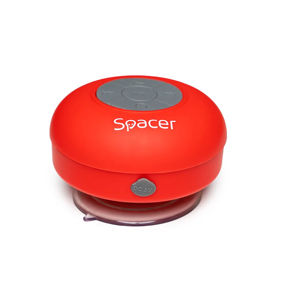 Boxă Bluetooth portabilă Spacer Ducky roșie, design compact