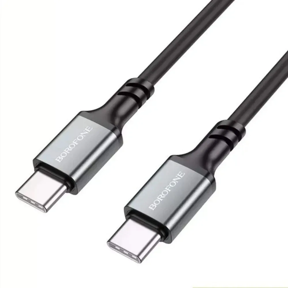 CABLU alimentare si date Borofone "BX83", Charging Data Cable pt. smartphone, USB Type-C la USB Type-C, 60W, 1m, negru "6974443386448" (timbru verde 0.18 lei)
