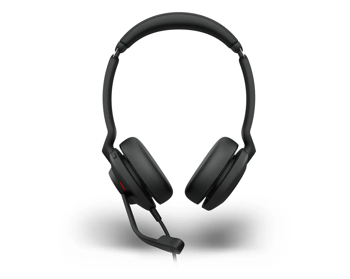 Căști Jabra Evolve2 30 SE negre cu conectivitate USB-C și USB-A