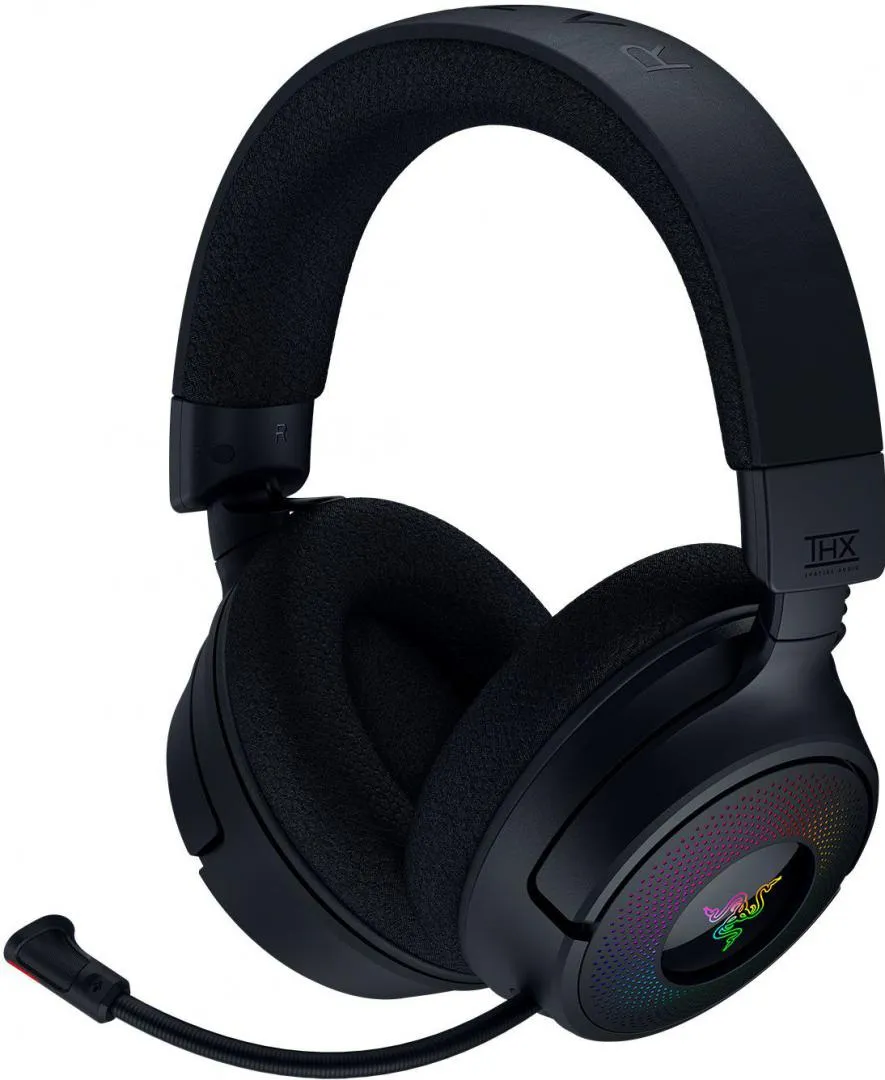 Căști wireless Razer Kraken V4 negre cu microfon integrat
