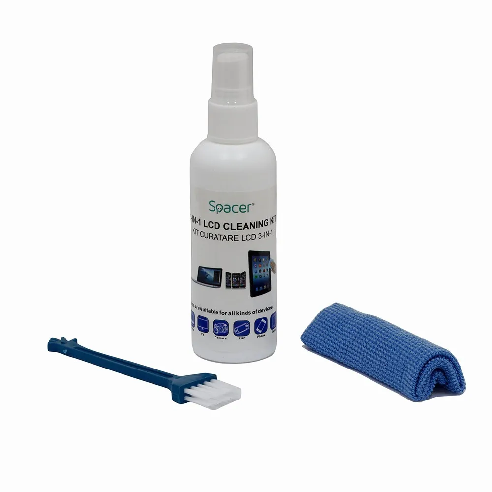 Kit curățare ecran LCD 3 în 1 Spacer cu soluție și perie