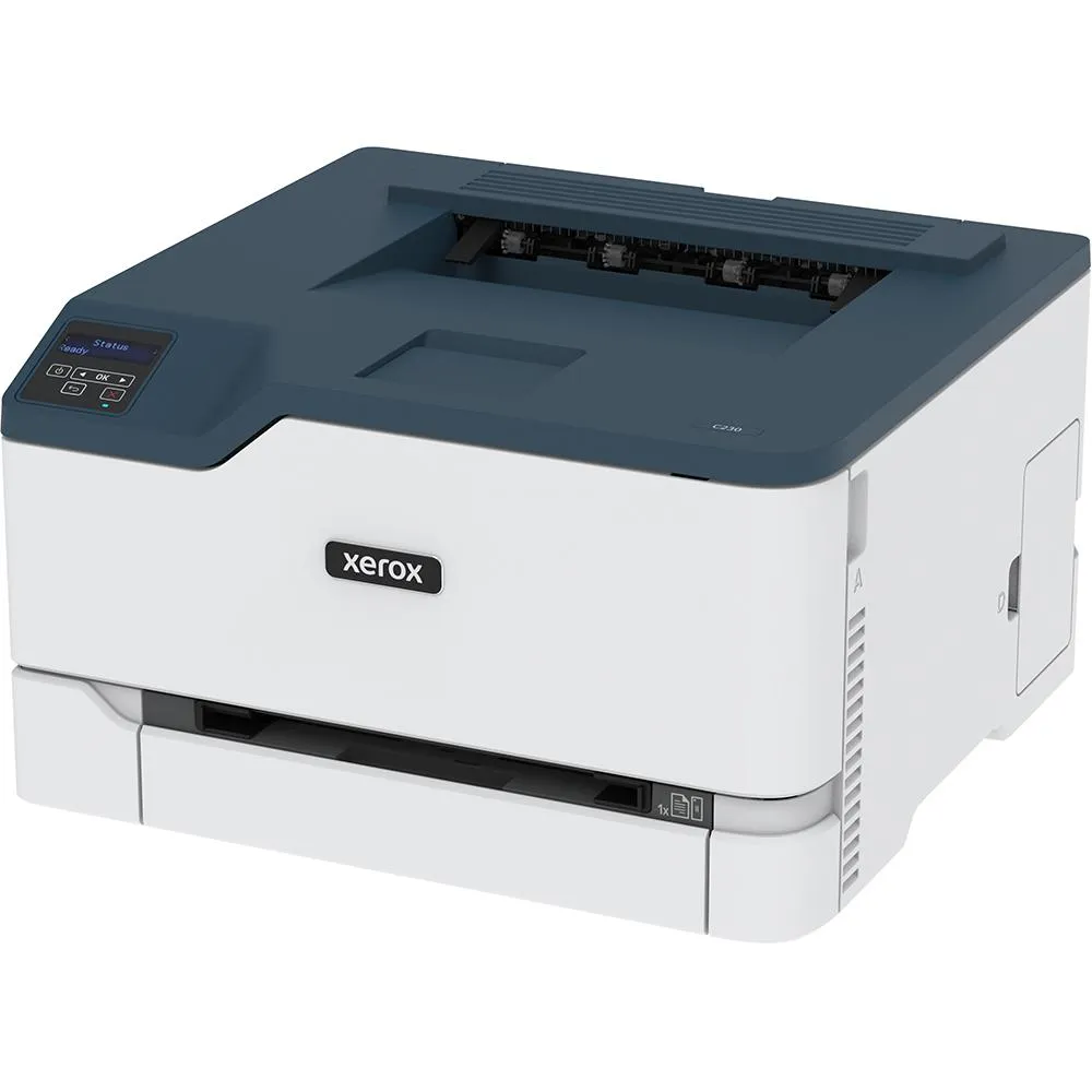 Imprimantă laser color Xerox C230DNI negru cu panou de control frontal
