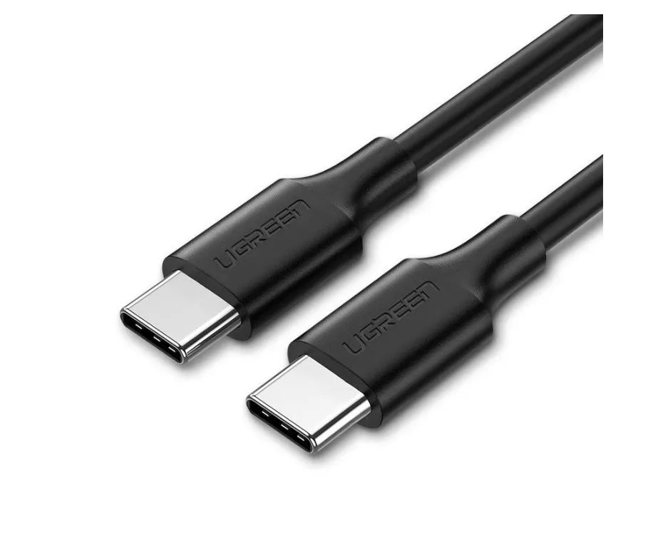 CABLU alimentare si date Ugreen, "US286", Fast Charging Data Cable pt. smartphone, USB Type-C la USB Type-C 60W/3A, nickel plating, PVC, 3m, negru "60788" (timbru verde 0.08 lei) - 6957303867882