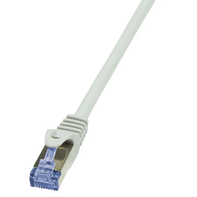 Cablu Patch Cord S/FTP Cat6a Logilink 0.5m gri cu conectori RJ45