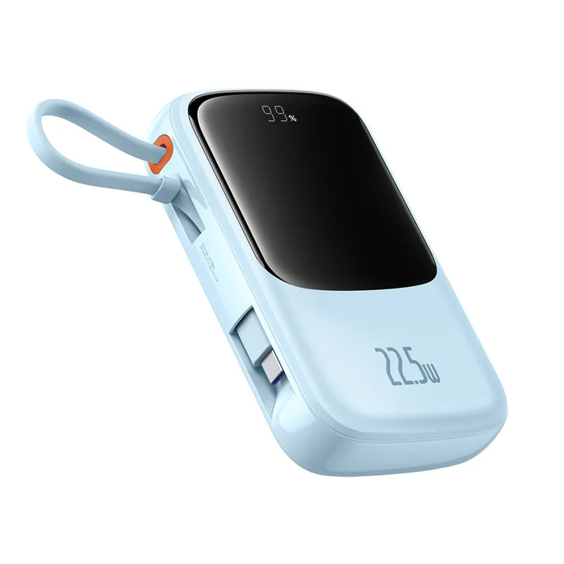 Baterie externă Baseus Qpow Pro+ albastru 10000mAh cu ecran digital