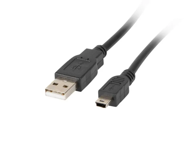 Cablu Mini-USB la USB-A negru 0,3 metri Lanberg