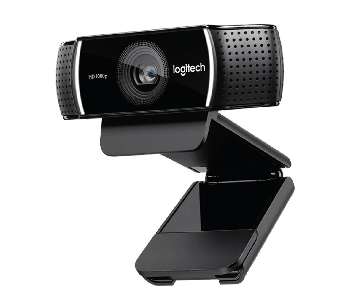Webcam Logitech C922 Full HD cu rezoluție 1920x1080 și microfon încorporat