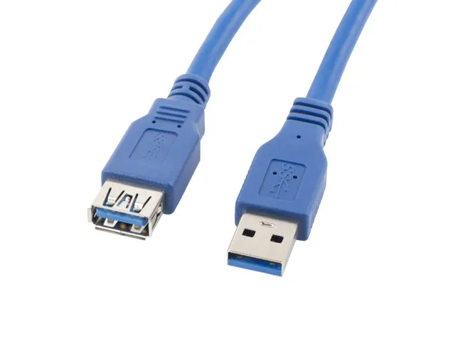 Cablu extensie USB-A 3.0 albastru Lanberg 3 metri masculin-feminin