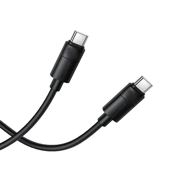 Cablu USB-C Borofone BX123 negru, 1 metru, 60W