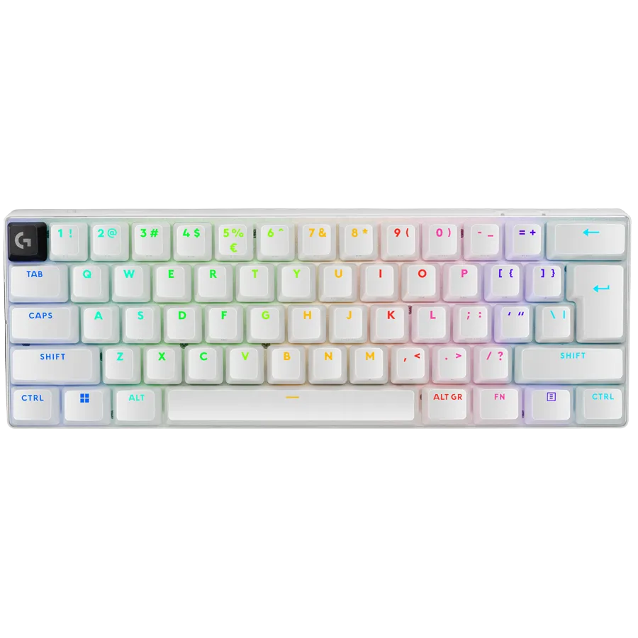 Tastatură mecanică gaming Logitech G PRO X 60 wireless albă cu switch tactile