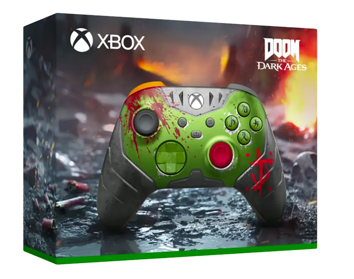 Gamepad Xbox Series Controller Doom Microsoft color negru cu design special