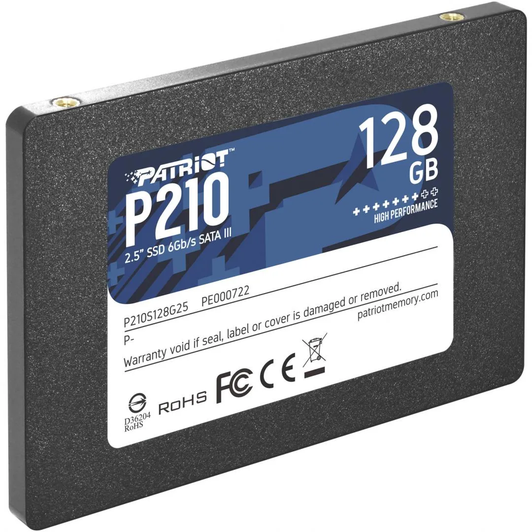 SSD Patriot P210 128GB 2.5 inch negru cu conexiuni SATA