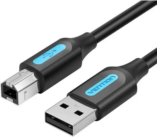 Cablu USB negru Vention 0,5 metri USB-A la USB-B pentru imprimantă