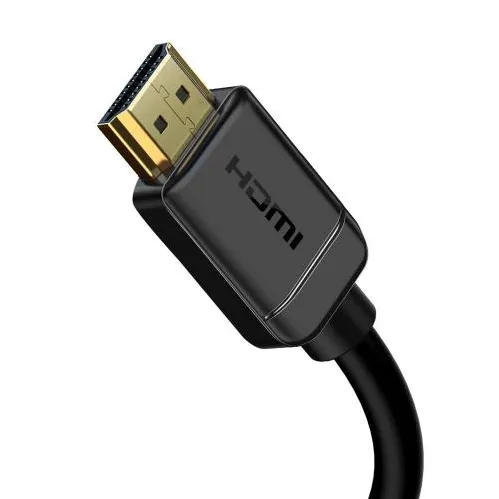 Cablu HDMI Baseus negru cu conectori auriți, 1 metru
