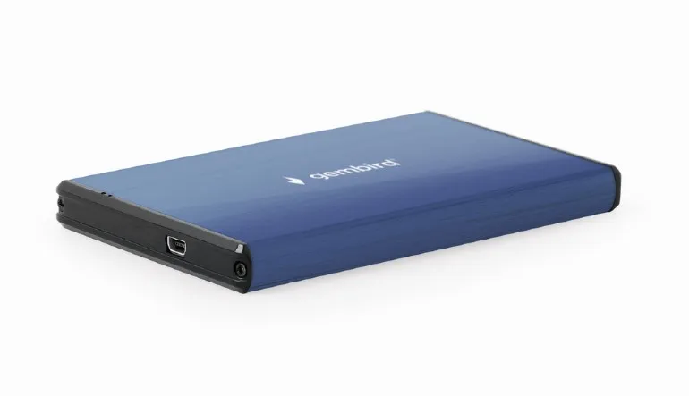 Carcasă HDD externa Gembird albastră 2.5 inch USB 3.0 aluminiu