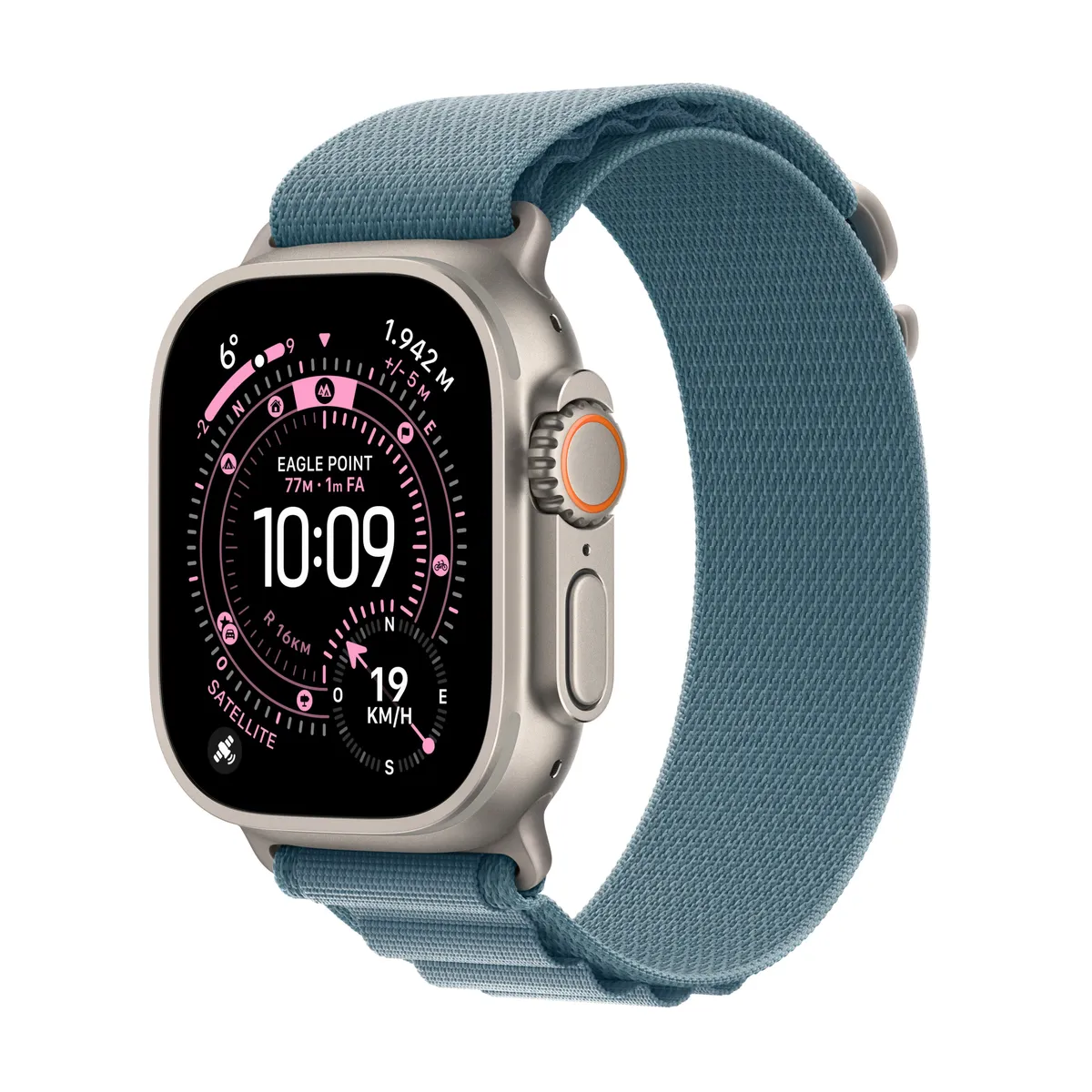 Smartwatch Apple Watch Ultra 3 49mm carcasă titan albastru alpine dimensiune mic