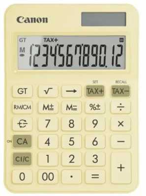 Calculator de birou Canon LS-125KB galben pastel cu display 12 digiti