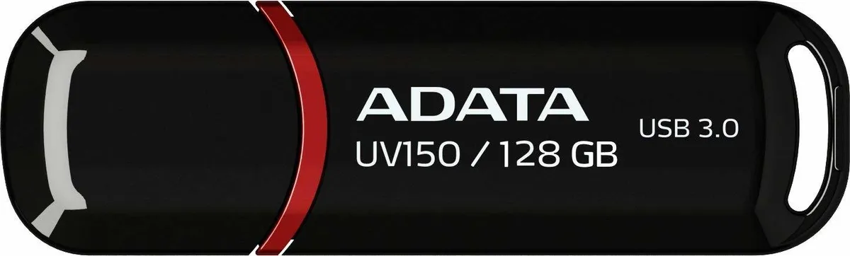 Stick USB 3.2 ADATA 128 GB negru cu capac detașabil