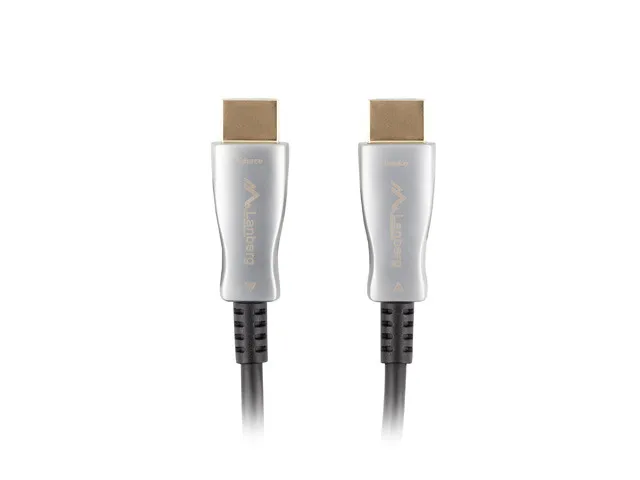 Cablu HDMI optic 20m negru versiune 2.0 Lanberg cu conector M/M