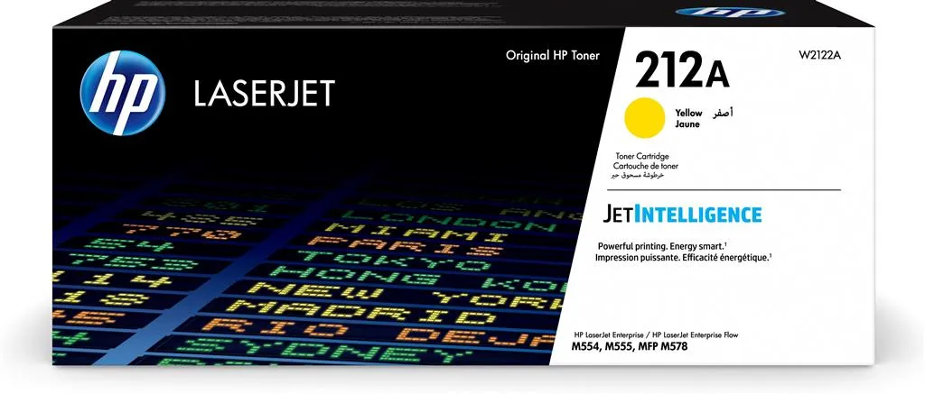 Toner original HP 212A galben W2122A pentru LaserJet M555x