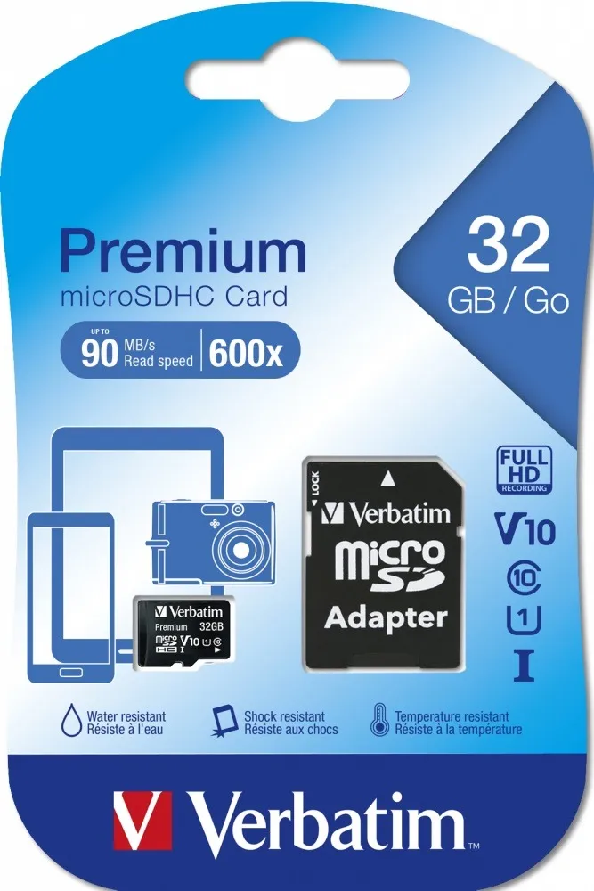 Card memorie Micro SDHC Verbatim 32GB clasa 10
