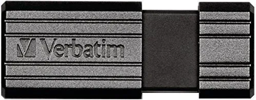Stick USB Verbatim Pinstripe 16GB negru cu design compact
