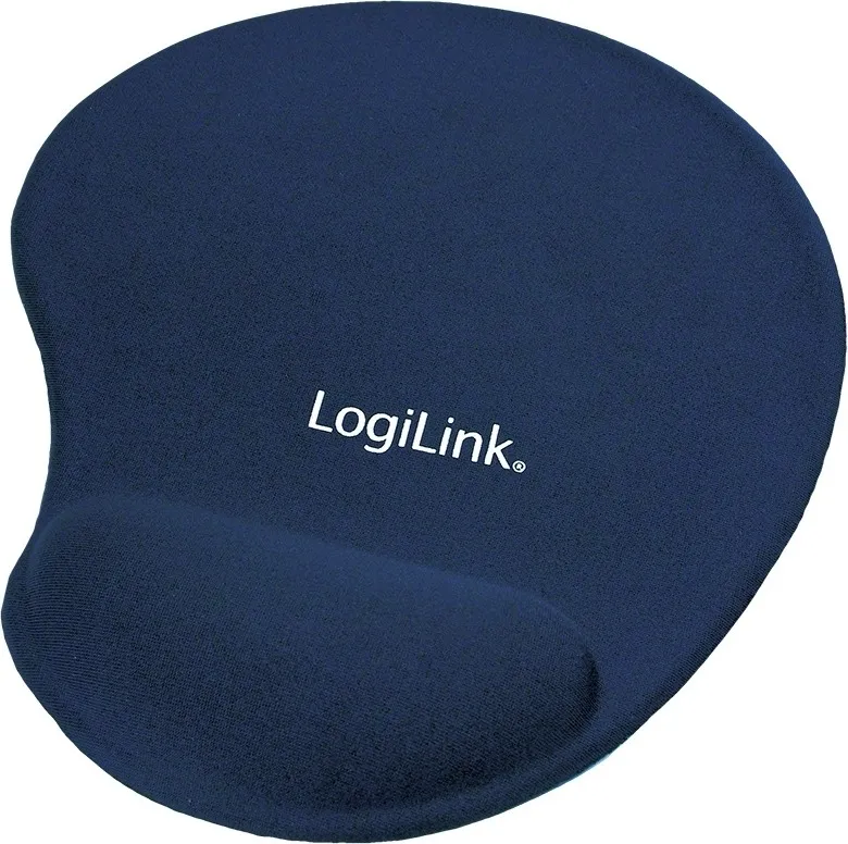 Mousepad Logilink cu gel și cauciuc, 200x220mm, albastru