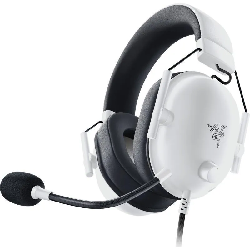 Căști gaming Razer BlackShark V2 X albe cu microfon detașabil