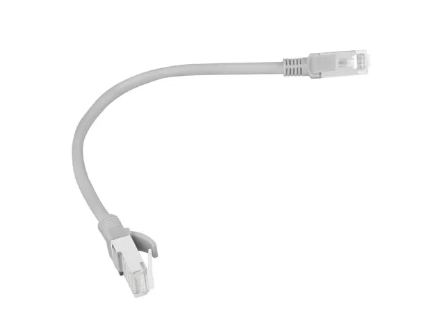 Cablu patch cord Lanberg Cat.6 UTP 0,25 m gri cu conectori RJ45