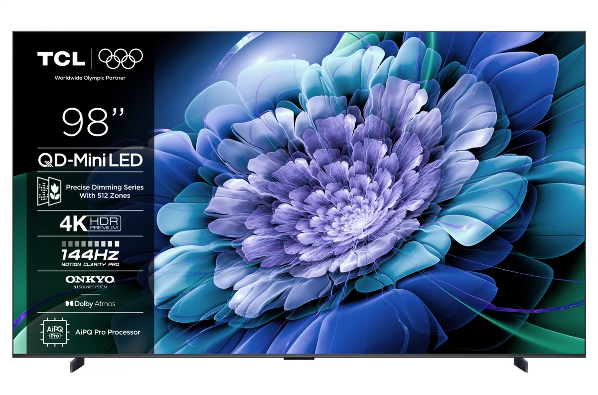 Televizor TCL 98C61K Mini LED 4K 98 inch cu diagonală uriașă